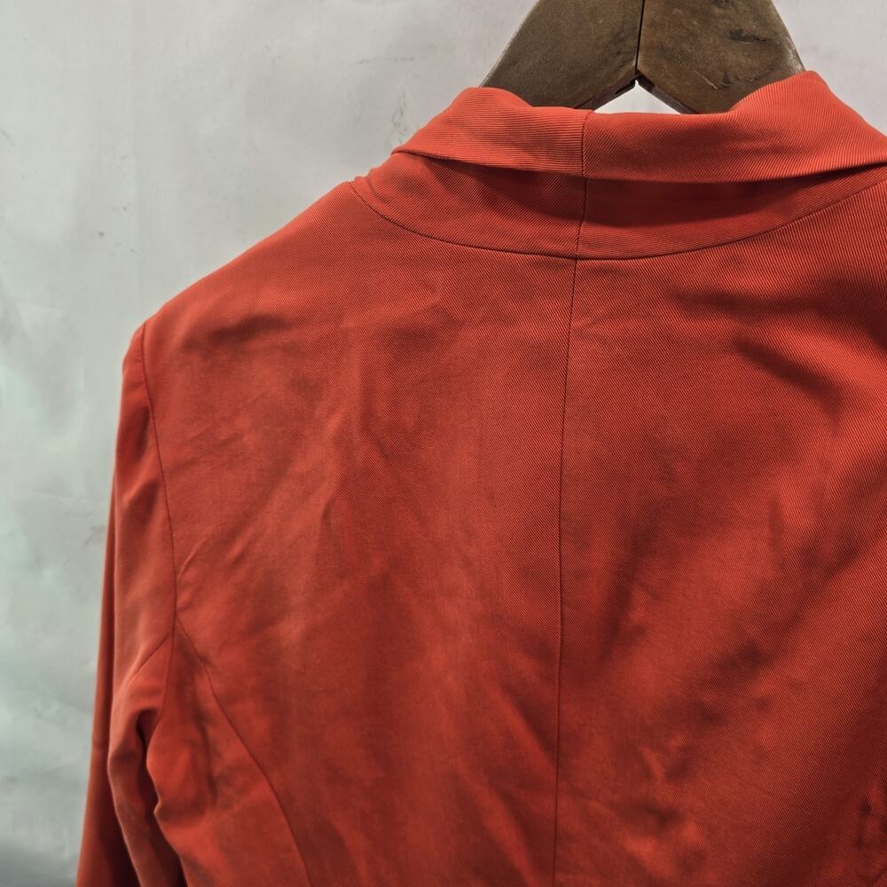 Anthropologie Blazer Womens Medium Orange Open Jacket Cartonnier Breathable - Picture 6 of 11